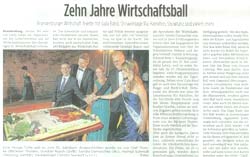 Presse zum 10. Wirtschaftsball 2016