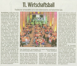 Presse zum 11. Wirtschaftsball 2017